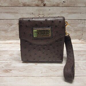 Bolingo by Susan Todd Brown Ostrich Wristlet/Mini Purse